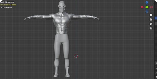 A sci-fi human model